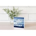 thumbnail image 2 of Be Fluent In Grace Blue Strata 5 x 5 Wood Tabletop Sign Plaque, 2 of 4