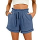 thumbnail image 1 of MKLEKYY Pantalones Cortos para Mujer, Moda de Primavera y Verano, Color Liso, Cintura Alta, Bolsillos, Holgados, Pierna Ancha (2), 1 of 4