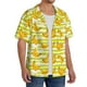 thumbnail image 2 of Fotbe Bananas On A Striped Camisa Estampada de Manga Corta para Hombre, Casual de Verano, Estilo Playero, Sin Arrugas-XX-Large, 2 of 5