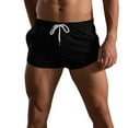 thumbnail image 2 of adviicd Shorts For Mens Short Shorts Mens Summer Solid Color Pants Elastic Band Loose Quick Dry Casual Sports Running Straight Shorts, 2 of 4