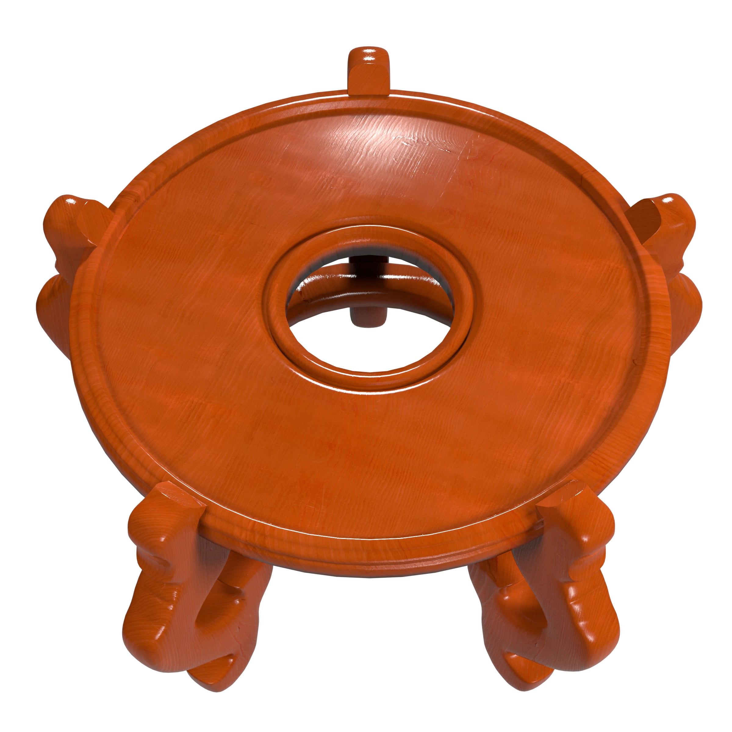 Red Lantern Fishbowl Stand - Honey - Size 11.5 in. Base Diameter