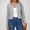 Gray, variant on Women's Button Open Front Sun Protection Cropped Cardigan, Portable outerwear for daily trips, dress matching and office cooling days White L