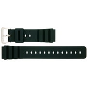 18mm Black Genuine Rubber Sports Watch Band