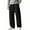 Black, variant on FengLS Men's Casual Sweatpants Relaxed Wide Leg Trousers with Pockets Drawstring Elastic Waist Leisure Pants Fashion Solid Straight Long Pants