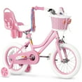 thumbnail image 6 of XJD Girls Bike for Toddlers 3-9 Years Old Kids, 14 inch Kids Bike with Training Wheels, Streamers, Basket and Doll Seat, Children Bicycles with Handbrake, 6 of 13