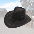 thumbnail image 5 of Sombrero de vaquero occidental Yinane Sombrero Fedora de Panamá Naranja, 5 of 5