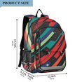 thumbnail image 2 of FORMRS Unisex School Backpack 17" Student Travel Bag with Laptop Compartment, Blue Abstract Lines, 2 of 7