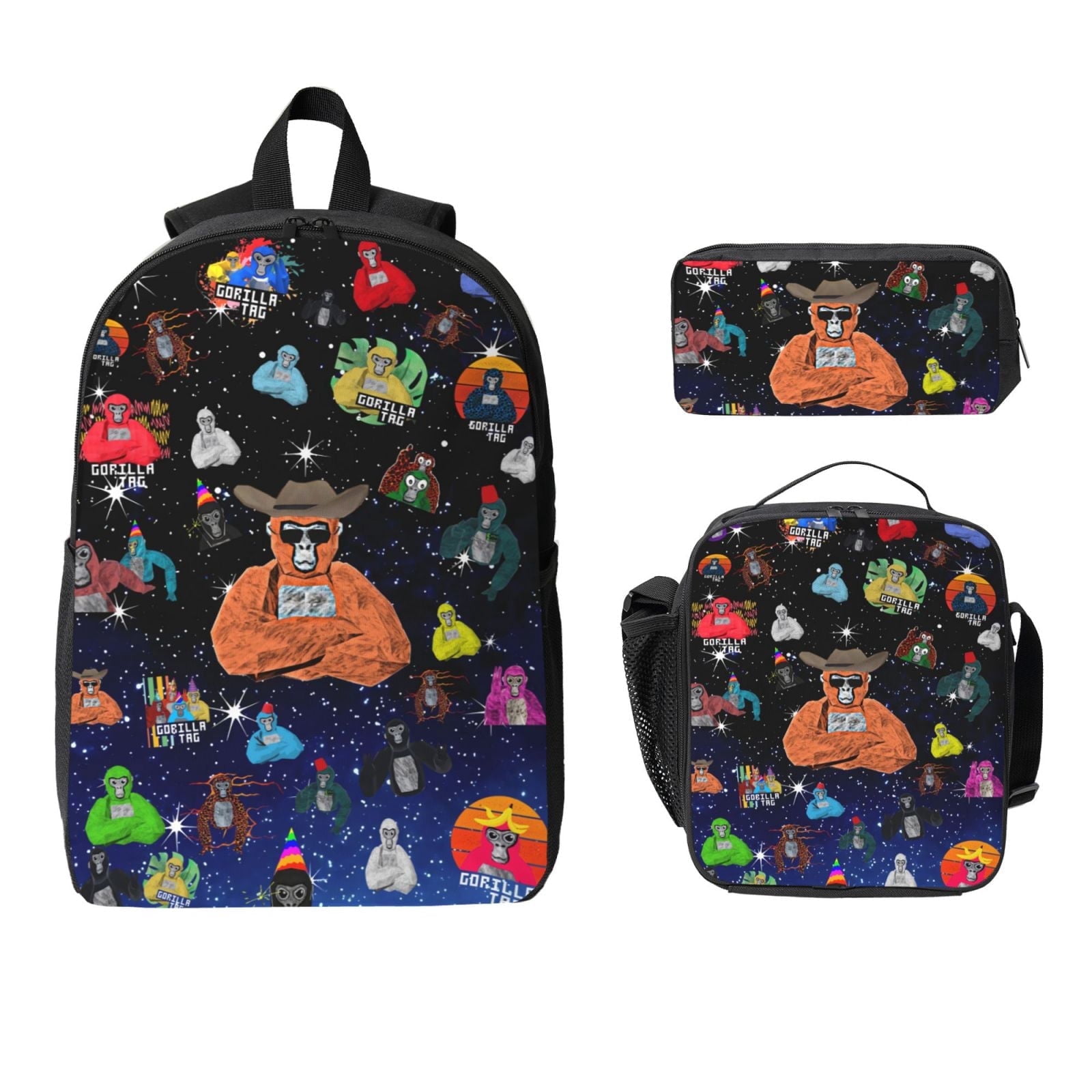Gorilla-Spiel-Rucksack Für Kinder – 30x13x40 Cm, Mit Gepolsterten Trägern & Seitentaschen