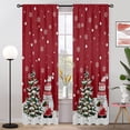 thumbnail image 2 of Fashnice Xmas Room Darkening Curtain Grommet Blackout Window Curtain Thermal Insulated Window Treatments Eyelet Ring Top Window Drapes Style C W:52"xL:72", 2 of 5