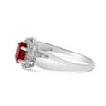thumbnail image 4 of 14k White Gold Oval Garnet And Diamond Ring, 4 of 6