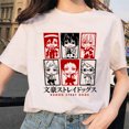thumbnail image 3 of Camiseta con estampado divertido de Bungou Stray Dogs para mujer, Top Harajuku, camiseta informal básica con cuello redondo, camiseta de manga corta para niña, envío directo, 3 of 5