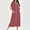Red, variant on Sakmal Womens Nightgowns Plus Size Zip Up Pajama Dress Short Sleeve Crew Neck Green with Pockets Nightgowns for Women S