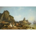 thumbnail image 2 of Philippe-Jacques de Loutherbourg 24x17 Gold Ornate Framed and Double Matted Museum Art Print Titled - A Sea Port in the Levant, Morning (1784), 2 of 4