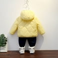 thumbnail image 5 of SILVERCELL Toddler Winter Warm Thick Hoodie Outwear Baby Boys Girls Down Jacket Zipper Solid Color Coat with Pocket, 5 of 10