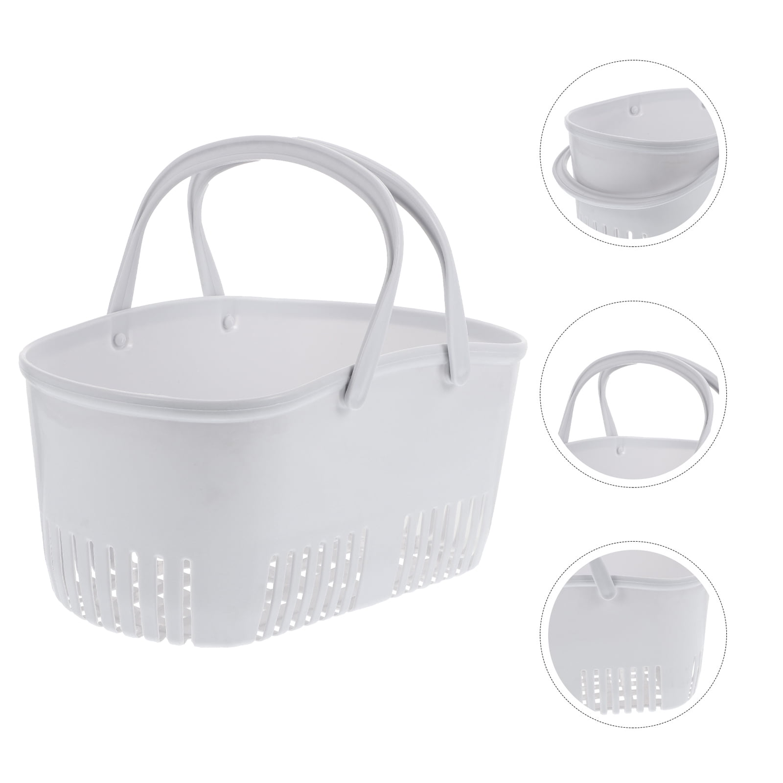 YSNOOWE Bathroom Storage Basket Grey Portable Shower Organizer with Stable Quality 3Pcs