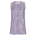 thumbnail image 3 of ALLLIST Going Out Tops for Women Purple Embellished Sleeveless Crew Neck Floral Tank Tops Tank Tops for Women XXL, 3 of 3