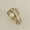 Gold, variant on 2pcs/set Women Alloy Ring Diamond Crystal V-shaped Crown Wreath Flower Size 6-10-Rose Gold-8