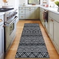 thumbnail image 2 of HOMERRY Runner Rug 2' x 6' Washable Modern Geometric Hallway Runner Carpet for Doorway Bedside, Black, 2 of 6