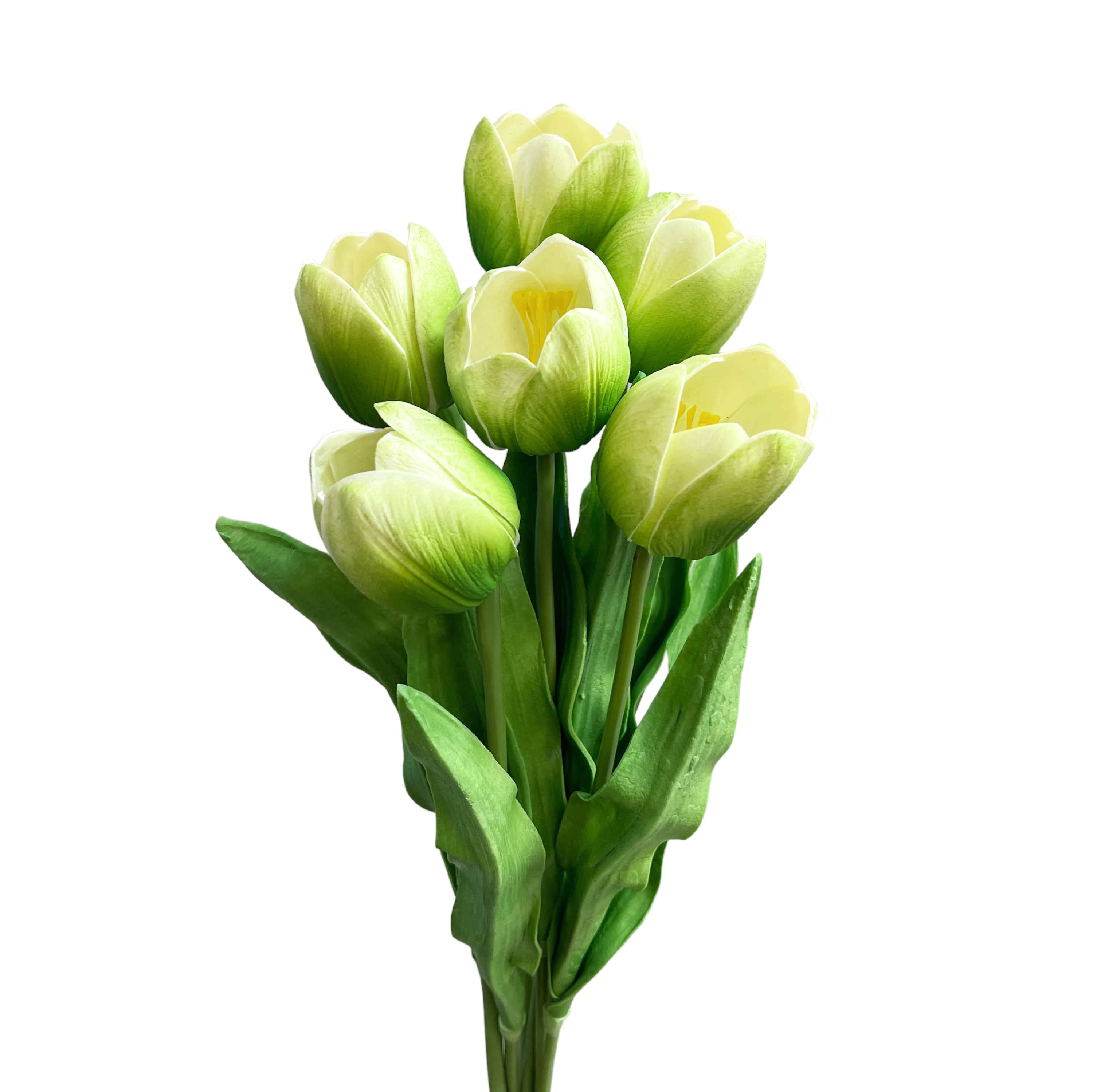 Set of 6 Real Touch Artificial Tulip Stems, 20 inches Tall