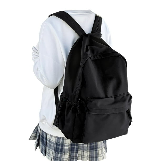 Mochila WEPOET Classic Basic Negra Impermeable para Mujer