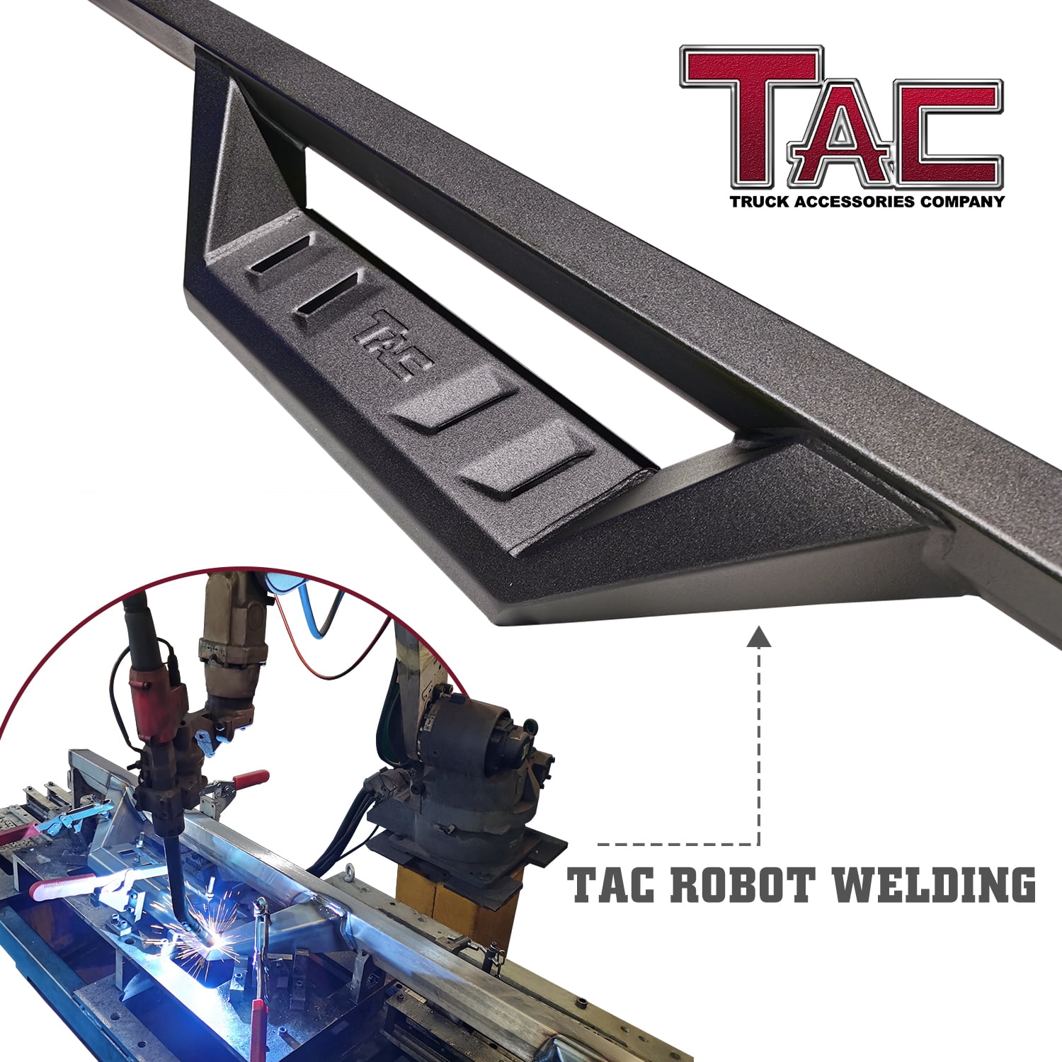 TAC Sidewinder Running Boards Fit 2019-2024 Dodge RAM 1500 Quad Cab (Exclude 19-24 RAM Classic Models) Truck Pickup 4” Drop Fine Texture Black Side Steps Nerf Bars Rock Slider Armor Accessories (2pcs