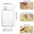 thumbnail image 3 of LIJCC Portable Cup Small Fresh Portable Flat Bottle Plastic Cup Flat Water Bottle Portable Slim Water Bottle Design Wallet Water Bottle Can Be Put Into Small Pockets Makeup Bags and Handbags, 3 of 4