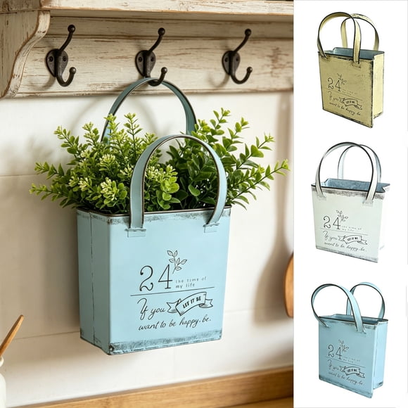 TTJ Plants Pots Outdoor Plantsers for Outdoor Plants VintageVase Flower Pot with Handles Decorative Jug Pitcher for Dried Flowers Kitchen Living Room Shelf