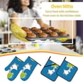 thumbnail image 5 of Daiia Goose Holding an Umbrella Pattern Oven Mitts and Pot Holders 4 pcs Set,High Heat Resistant 500 Degree Extra Thicken Long Kitchen Cotton Oven Glove, 5 of 6