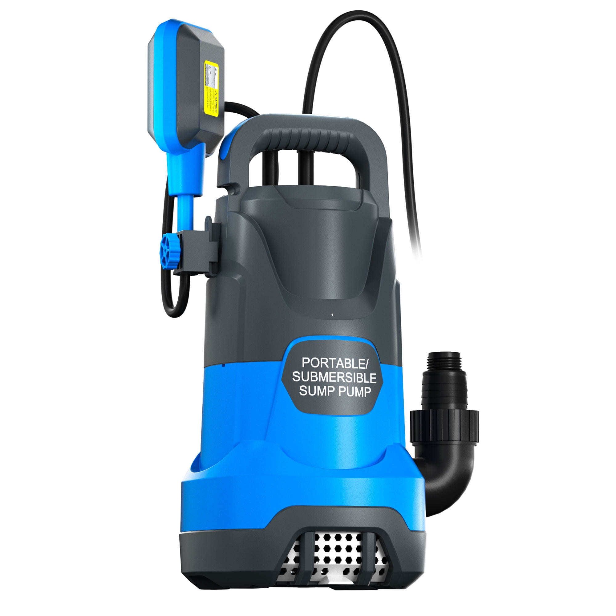 Khloe 1HP Sump Pump Submersible Water Pump 4500GPH Portable Utility Pumps with Automatic Float Switch for Pool Pond Draining Flood Basement Hot Tub Yard Remove Clean/Dirty Water