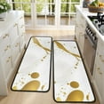 thumbnail image 4 of Kitchen Rugs Sets Of 2,White Gold Marble Pattern Anti Fatigue Kitchen Mat Rugs Non Slip Washable,Decorative Kitchen Floor Mats for Kitchen,Sink,Laundry,17"x47"+17"x47", 4 of 5