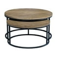 thumbnail image 2 of Taran Designs Keaton Modern Wood & Metal Nesting Coffee Table Set in Brown/Black, 2 of 7