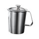 thumbnail image 3 of Jarra medidora grande de acero inoxidable con tapa, accesorio para espumar leche 1500 ml, 3 of 9