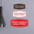 thumbnail image 4 of Signs ByLITA Fancy Believe in Yourself and Anything is Possible Durable ABS Plastic | Laser Engraved | Easy Installation | Elegant Design Sign (Brushed Silver) - Small, 4 of 6