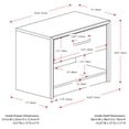 thumbnail image 2 of CorLiving Newport Mid-Century Modern Engineered Wood Adult Nightstand with Drawer and Open Cubby, White Washed, 2 of 11
