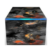 Skin Decal for Amazon Fire TV CUBE + REMOTE / Grey Clouds on Fire Paint
