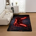 thumbnail image 2 of NTBED Game Console Area Rug for Bedroom Sofa Playroom Gaming Geometric Bedside Rugs Gamer Decorative Floor Mat Carpet (3x5 Feet, Red), 2 of 6
