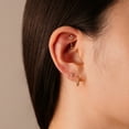 thumbnail image 6 of Anygolds 14K Real Solid Gold Lotus Flower Curved Barbell - Rook, Eyebrow, 16G, 6 of 7