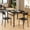 Black, variant on Aiho Dining Table Set for 2, 3 Piece Compact Kitchen Table Set with 2 Chairs & Storage Shelf for Small Space, Gray