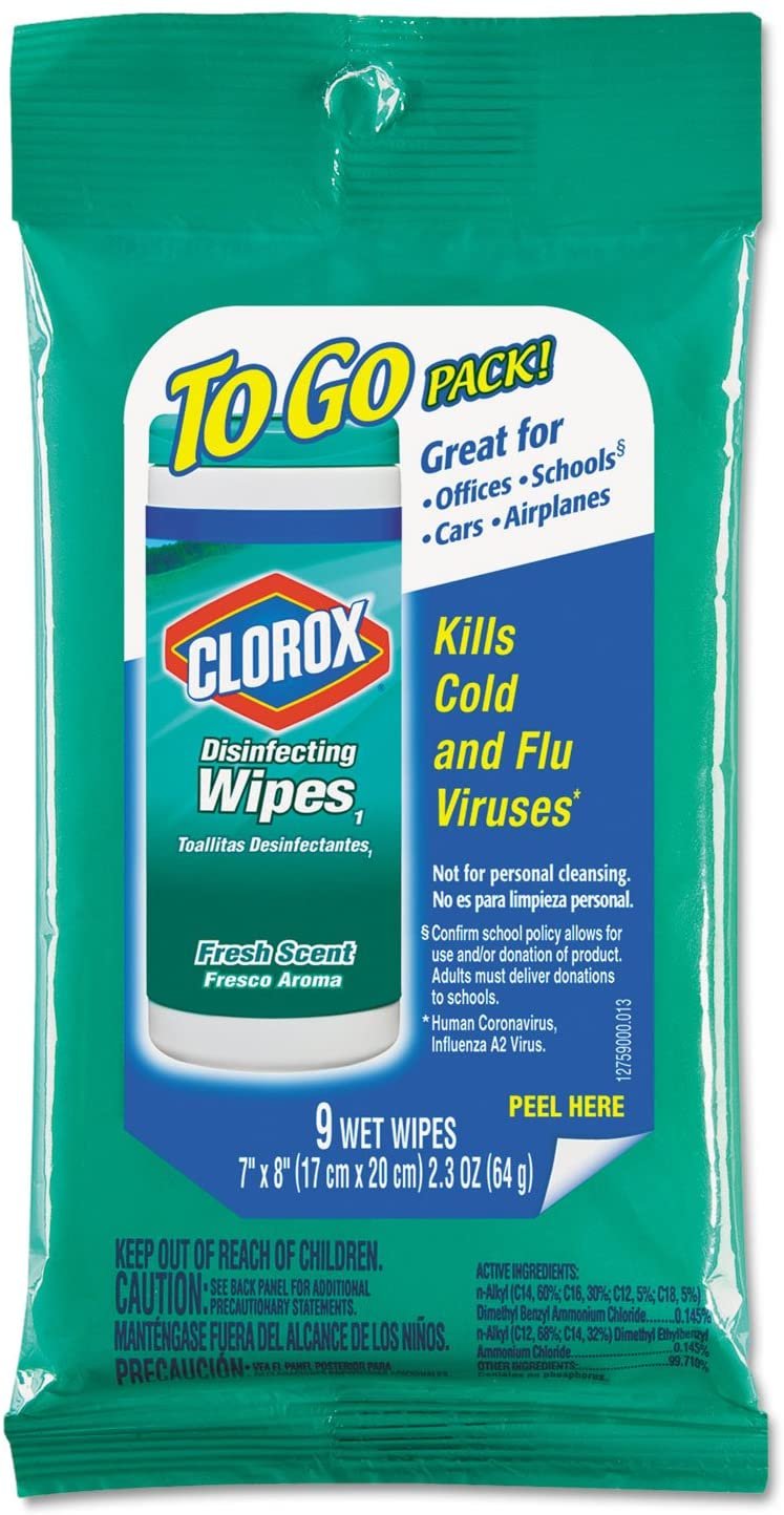 Clorox Disinfecting Wipes to Go Pack Fresh Scent Case Pack 24