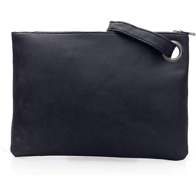 KAIYANG Bolso de noche para mujer, de piel sintética, con correa de mano, para fiestas, bodas, viajes, color negro