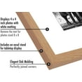 thumbnail image 4 of Americanflat 8x8 Picture Frame in Oak - Displays 4x4 With Mat and 8x8 Without Mat - Composite Wood with Shatter Resistant Glass - Horizontal and Vertical Formats for Wall and Tabletop, 4 of 4