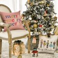 thumbnail image 3 of colorlife Merry Christmas Nutcracker Pink Throw Pillow Covers, 20 x 20 Inch Winter Holiday Party Cushion Case Decoration for Sofa Couch Set of 4, 3 of 6