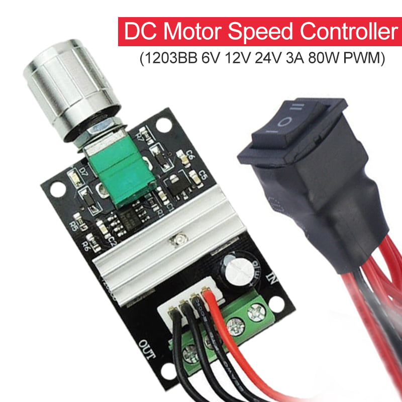 6V/12V/24V/3A PWM DC Motor Reversible Variable Switch Speed Controller Driver 