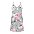 thumbnail image 5 of Gamivast Summer Dresses for Women 3D Floral Print V-Neck Sleeveless Sundress Casual Summer Style A-Line Mini Dress Boho Beach Outfits Party Tank Dress, 5 of 6