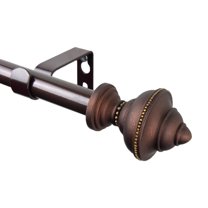 Home Window Decorative Palace Curtain Rod 28-48 inch - Cocoa