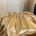 thumbnail image 2 of Bolso Mano para Mujer Cruzado PU Suave Elegante Fruncido (dorado), 2 of 6