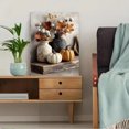 thumbnail image 5 of Rustic Autumn Pumpkin Canvas Print, Black White Harvest Art, Thanksgiving Seasonal Farmhouse Wall Decor, 5 of 8