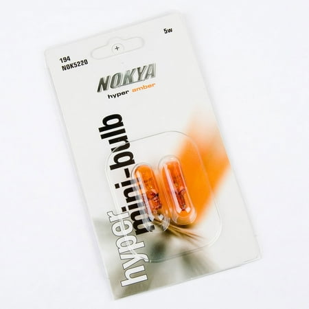 - Nokya 168 194 Hyper Amber Car Accessories Mini Light Bulb One Pair NOK5204
