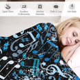 thumbnail image 3 of Blue Musical Notes Pattern Flannel Fleece Throw Blanket 50x60 Inches Soft Blanket for Couch,Cozy,Warm,Lightweight, 3 of 6