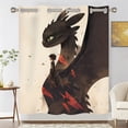 thumbnail image 2 of How to Train Y×our Dra×gon Curtains 63 Inch Length, Thermal Insulation Blackout Curtains Privacy Curtains for Bedroom/Living Room 2PC, 2 of 5